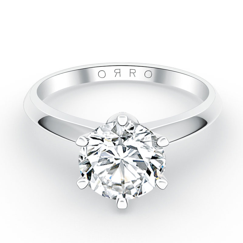 ORRO Classic 6 Prongs Solitaire Ring (0.50ct)