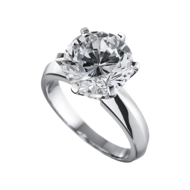 ORRO Classic 6 Prongs Solitaire Ring (3.70ct)