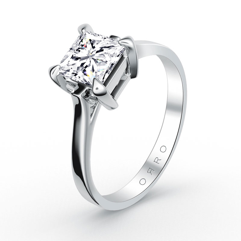 ORRO Asscher Cathedral Solitaire Ring
