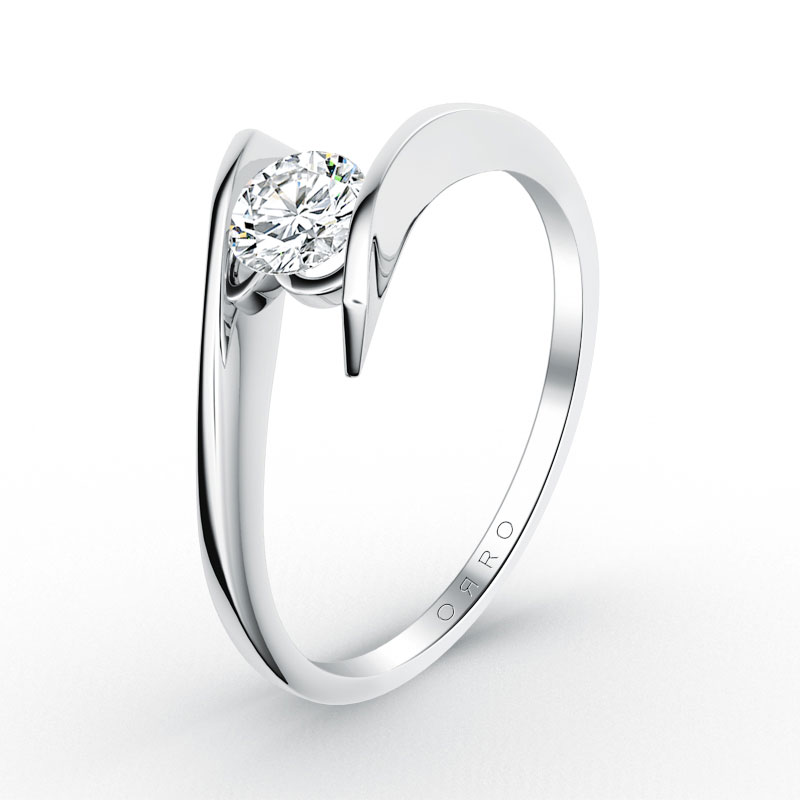 ORRO Swirl Solitaire Ring (0.25ct)