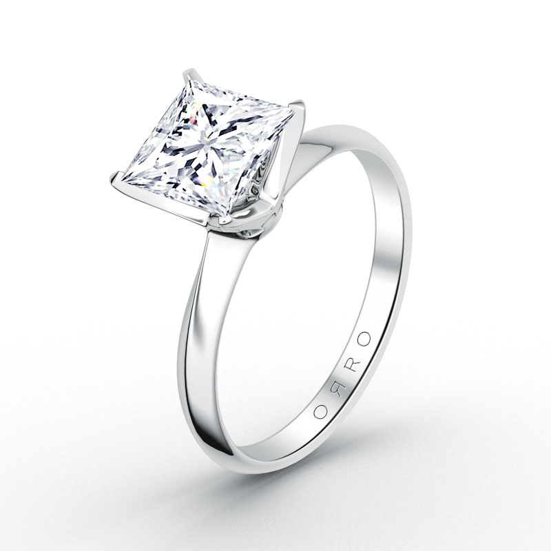 ORRO Classic Princess Cut Solitaire Ring (0.75ct)