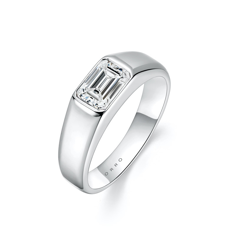 ORRO Classic Emerald Gypsy Ring