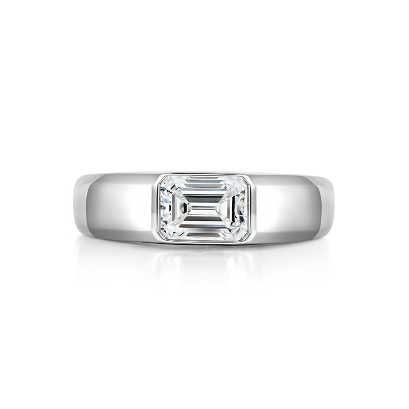 ORRO Classic Emerald Gypsy Ring (1.35ct)