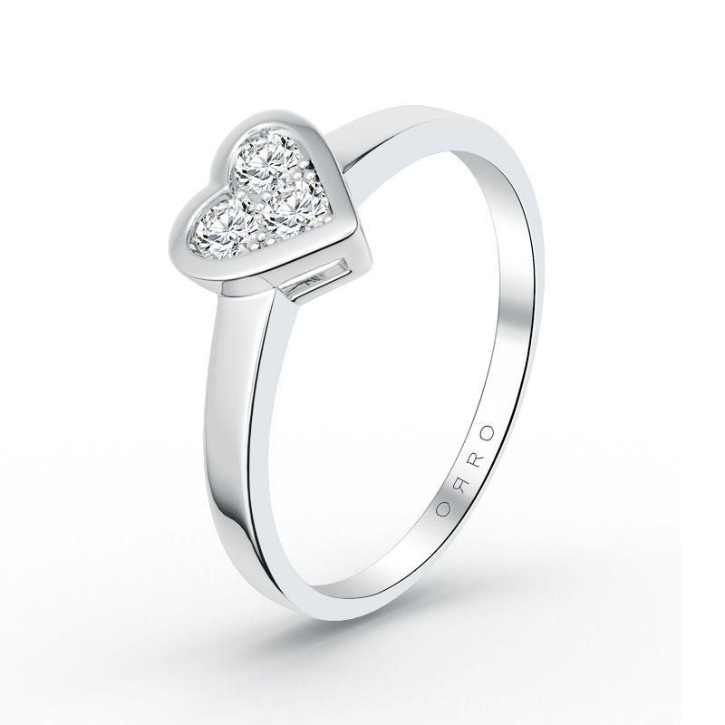 ORRO Heart Caged Ring in 18K Rose Gold