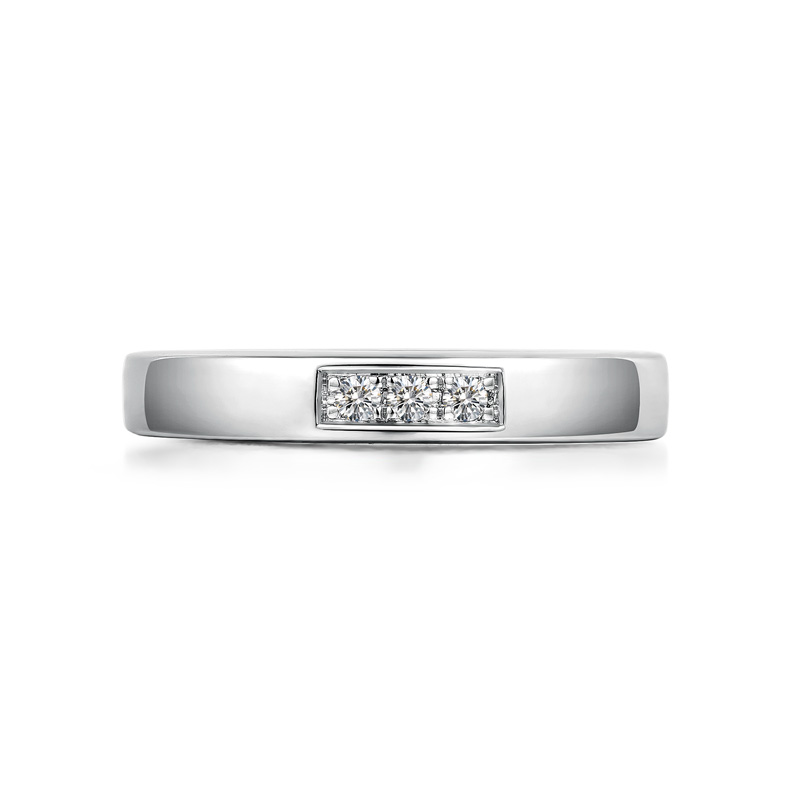 ORRO Aregund Band Ring in 18K White Gold