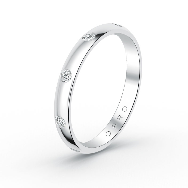 ORRO Modern Burnish Set Multi-Stone ring