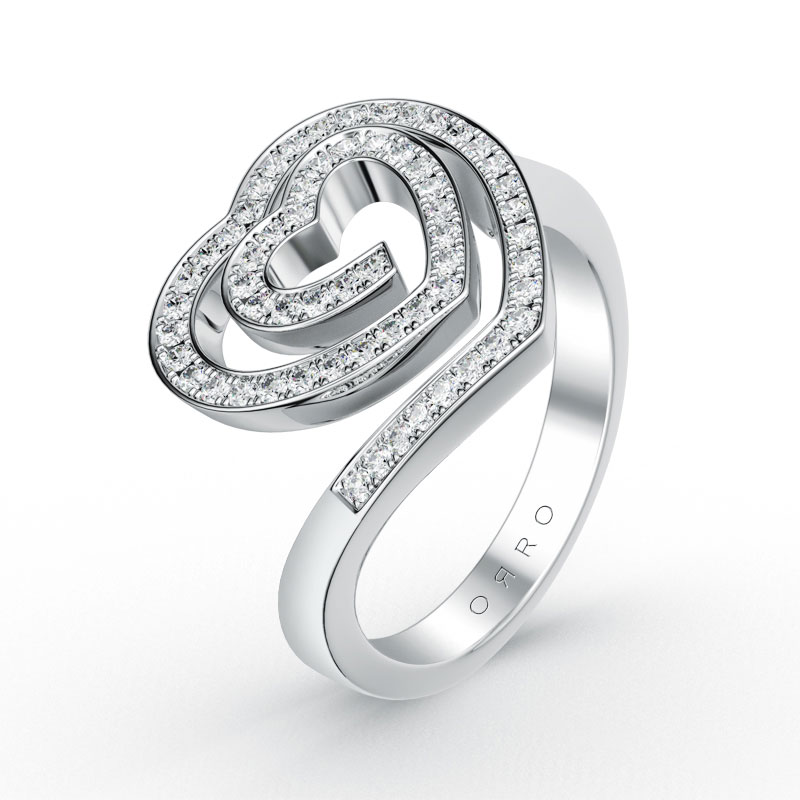 ORRO Spiral Hearts Ring