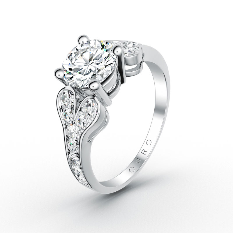 ORRO Hearts Band Brilliant Cut Ring