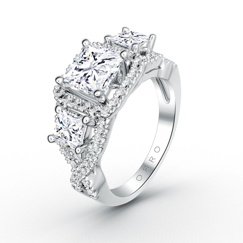 ORRO Crossed Band Trilogy Ring in 18K Yellow Gold