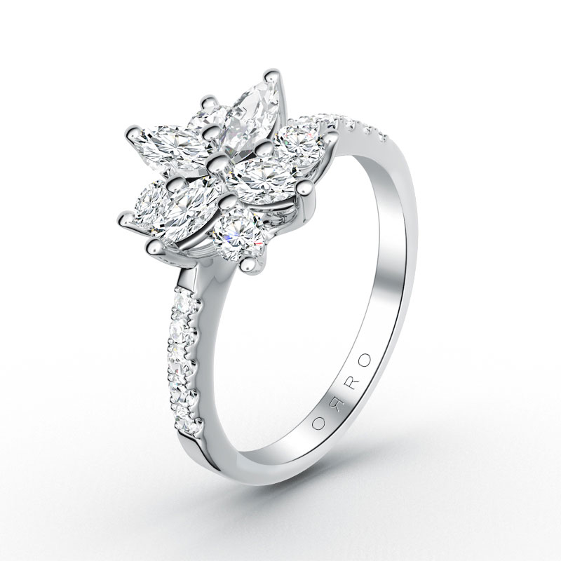 ORRO Marquise Cocktail Flower Ring