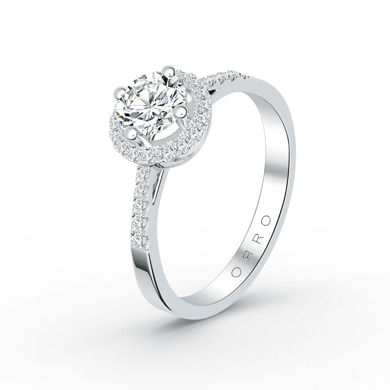 ORRO Microset Half Band Paved Brilliant Cut Ring (1.0ct) in 18K Yellow Gold