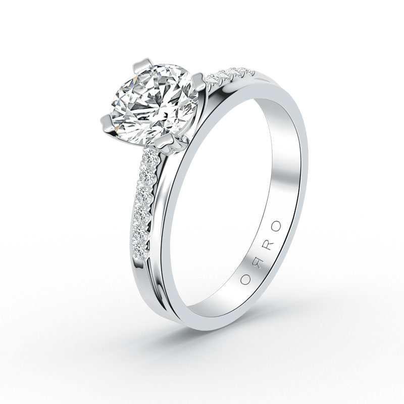 ORRO Half-Band 4 Prong Solitaire Ring