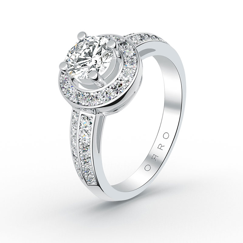 ORRO Encircling Love Ring in 18K White Gold