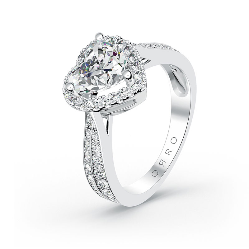ORRO Spectacular Hearts Ring in Solid Platinum