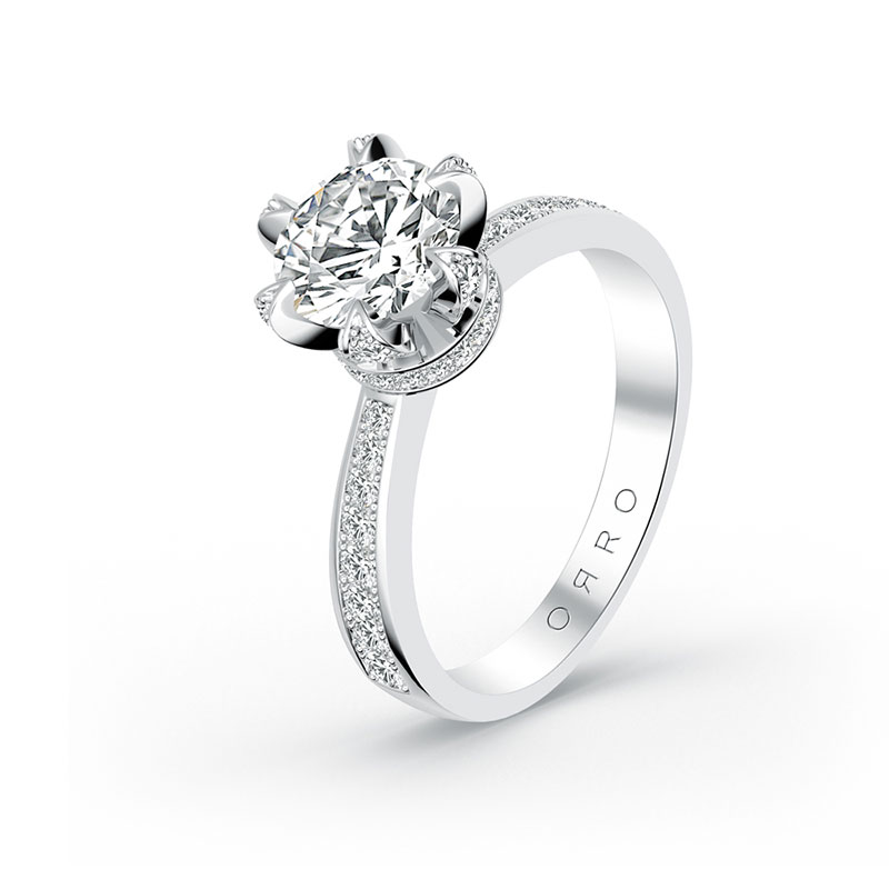 ORRO Majestic Crown Ring (2.0ct) in Solid Platinum
