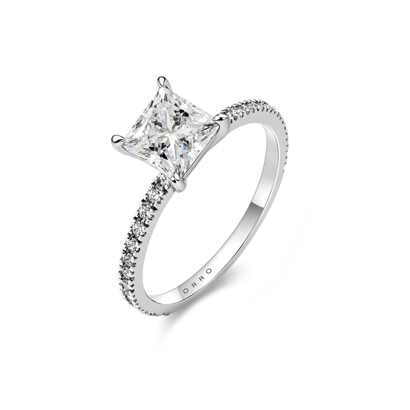 ORRO Ashlyn Princess Cut Ring (0.75ct) in 18K Rose Gold