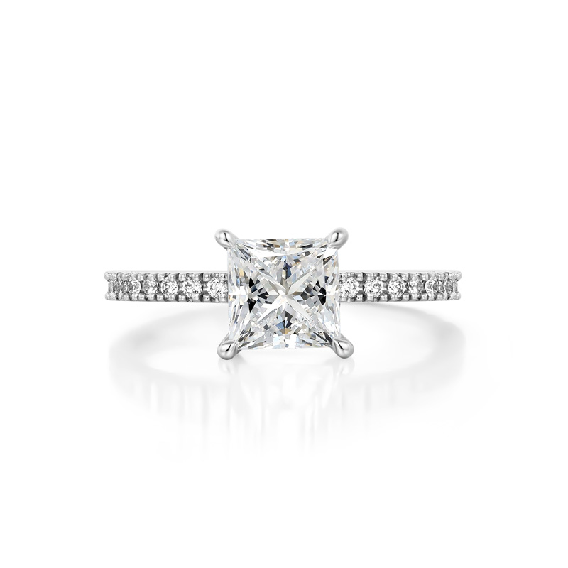 ORRO Ashlyn Princess Cut Ring (0.75ct) in 18K Rose Gold
