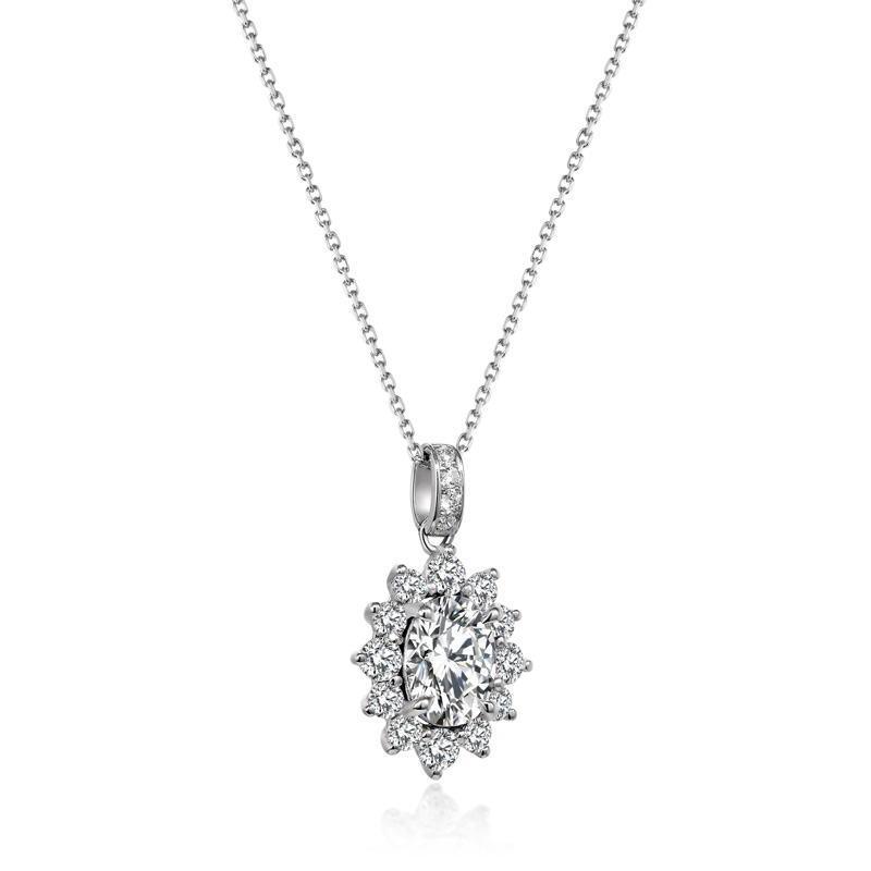 ORRO Avalynn Pendant (3.0ct) in 18K White Gold