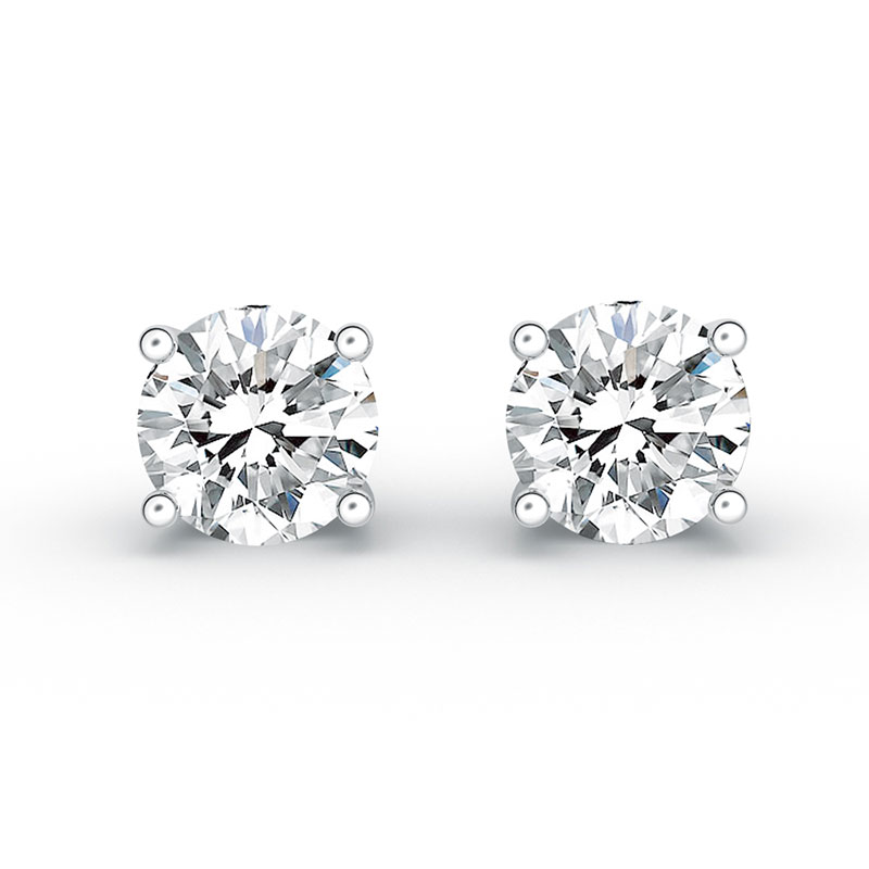ORRO Prongs All Round Earrings (1.5ct stone on each side) in 18K Rose Gold