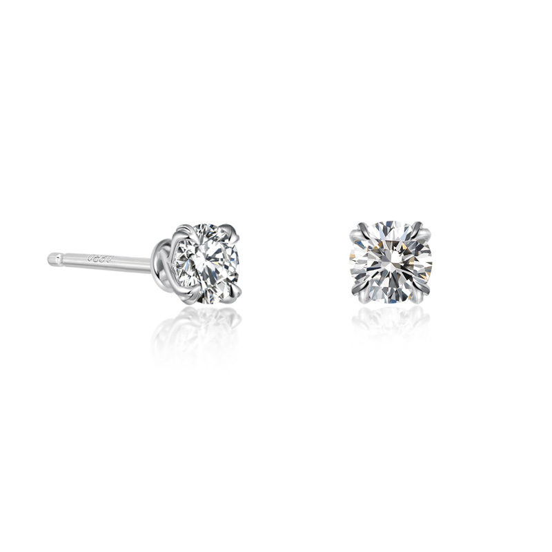 ORRO Lorrina Solitaire Earrings (0.25ct on each side) in 18K Rose Gold