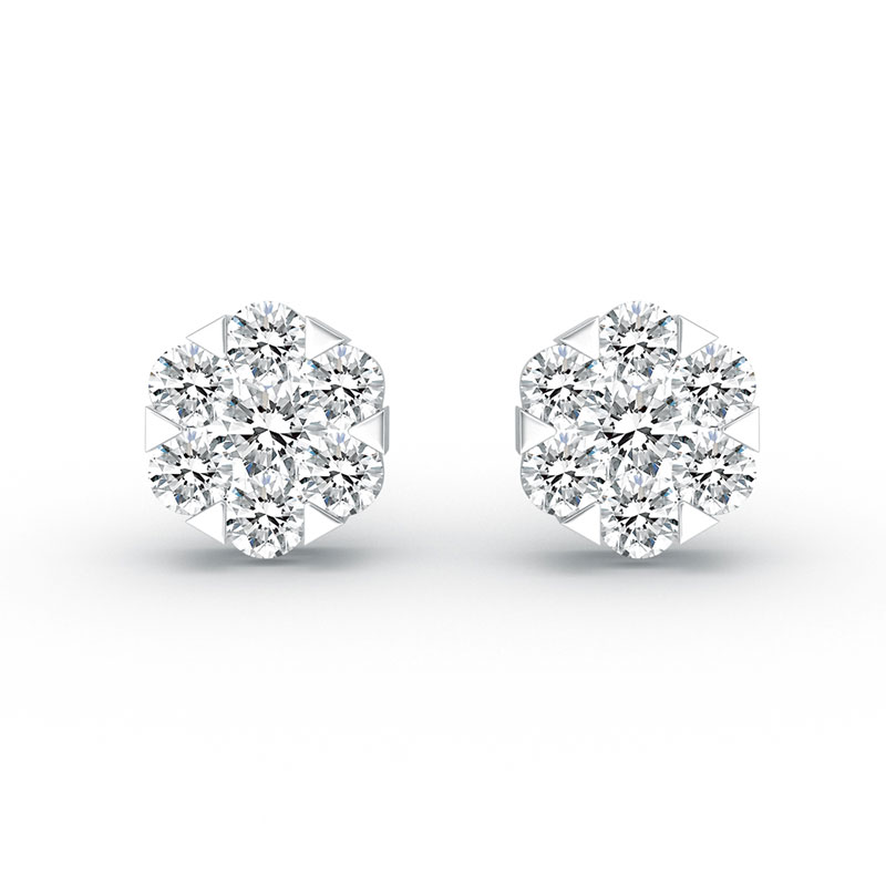 ORRO Almost Snow Earrings in 18K Yellow Gold