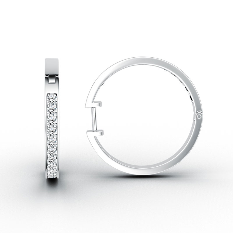 ORRO Paved Infinity Loop Earrings