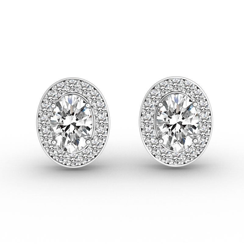 ORRO Oval Mirrored Earrings