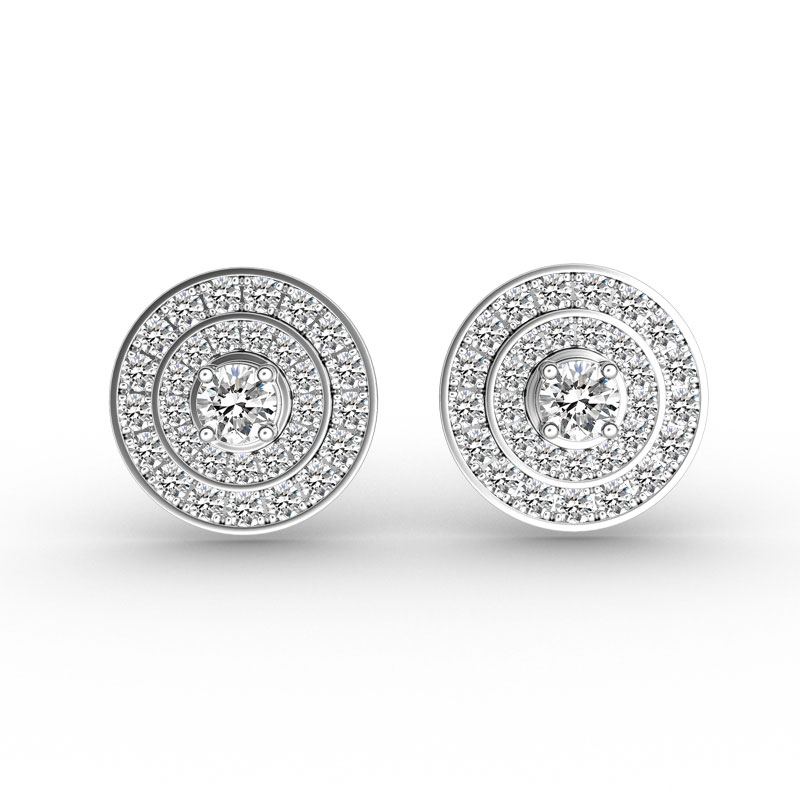 ORRO Triple Circles Earrings in 18K Yellow Gold