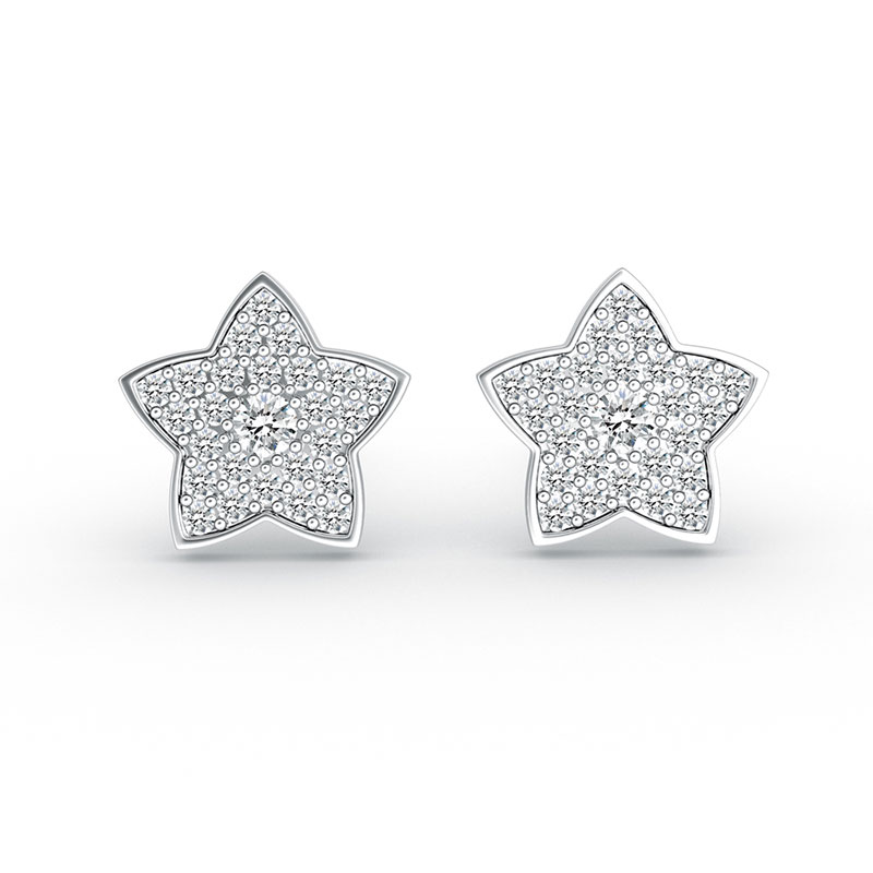 ORRO Starry Star Earrings in 18K Yellow Gold