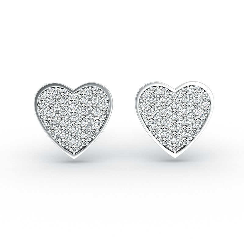ORRO Forever in My Heart Earrings (Small) in 18K White Gold