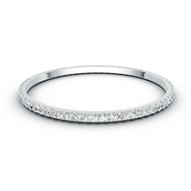ORRO Classic Dazzling Hoop Bangle in 18K Yellow Gold